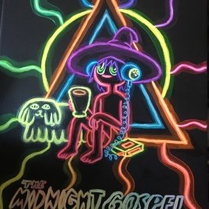 Midnight Gospel 11x14 inch glow acrylic painting